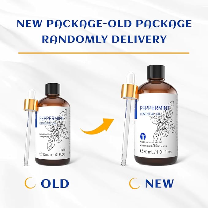 HIQILI 1 Fl Oz Peppermint Oil, for Homemade Spray, Diffuser, 100% Pure Natural 30ML