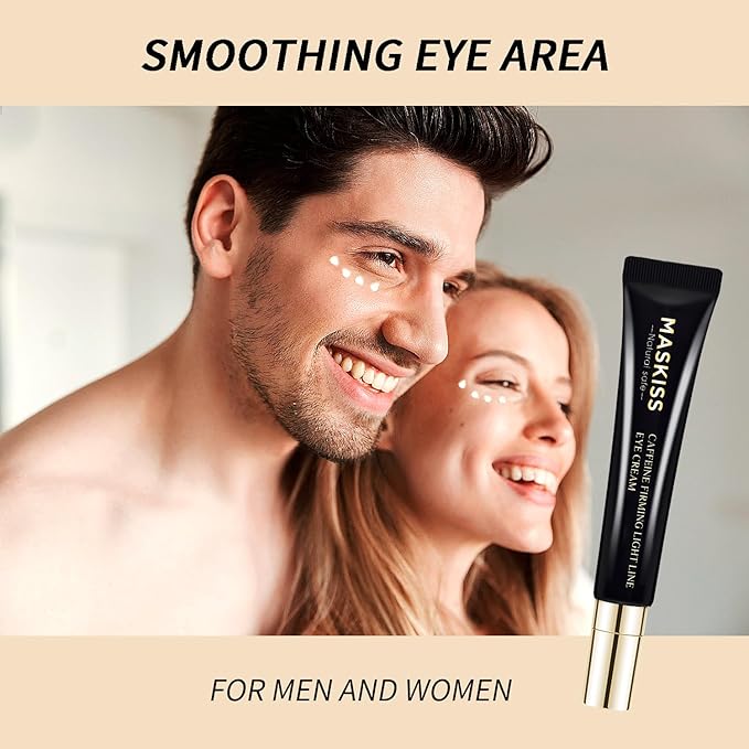 Under Eye Cream for Wrinkles, Skin Renewing Eye Cream With Peptides + Caffeine for Dark Circles and Puffiness, Anti Aging, Reduce Fine Lines and Under EyeBags, Fragrance Free