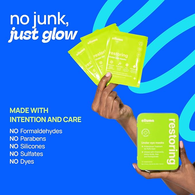 Under Eye Patches – 24 Hydrogel Pads: Energizing & Restoring Sets Caffeine with and Chamomile