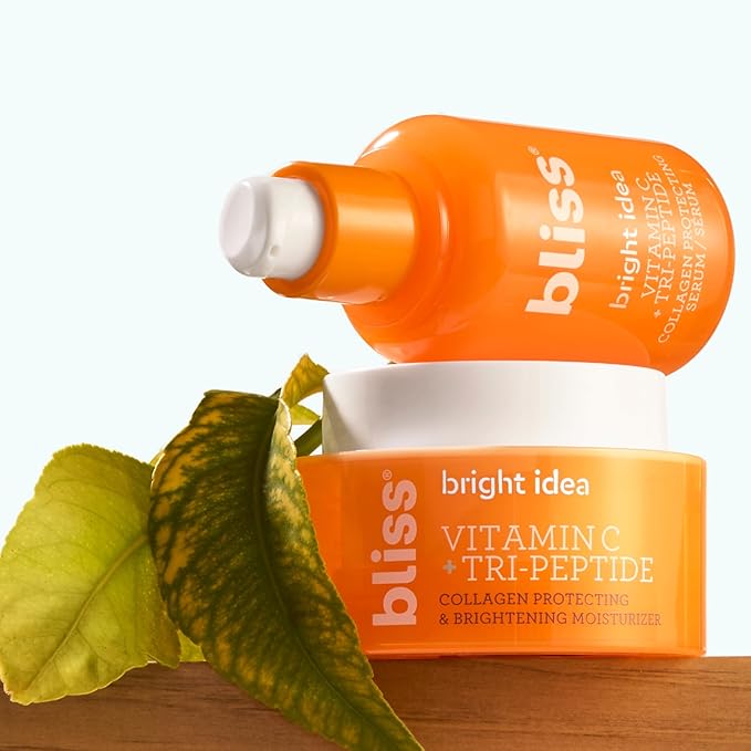 Bliss Brighten Up Moisturizer and Serum Duo - 1.7 Fl Oz - Brightening & Hydrating - All-Day Moisture, Daily Use - Clean - Vegan & Cruelty-Free