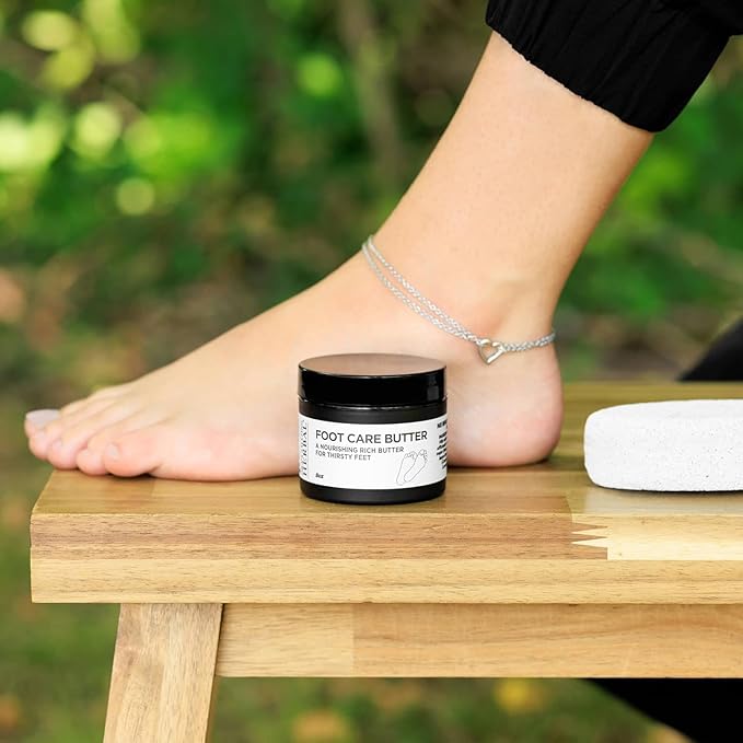 Ora's Amazing Herbal Foot Care Butter, Heel Balm, Foot Balm, Repair Cream for Dry Cracked Heels & Feet, Lavender, Tea Tree & Peppermint, 100% Recycled Plastic Jar, 8 oz