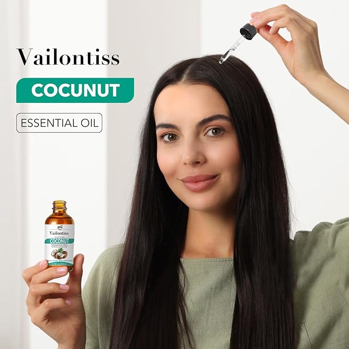 Coconut Oil - Carrier Oil for Hair Growth, Relaxing Massage and Body Oil, Pure Non-Greasy Coconut Oil for All Hair Types and Skin