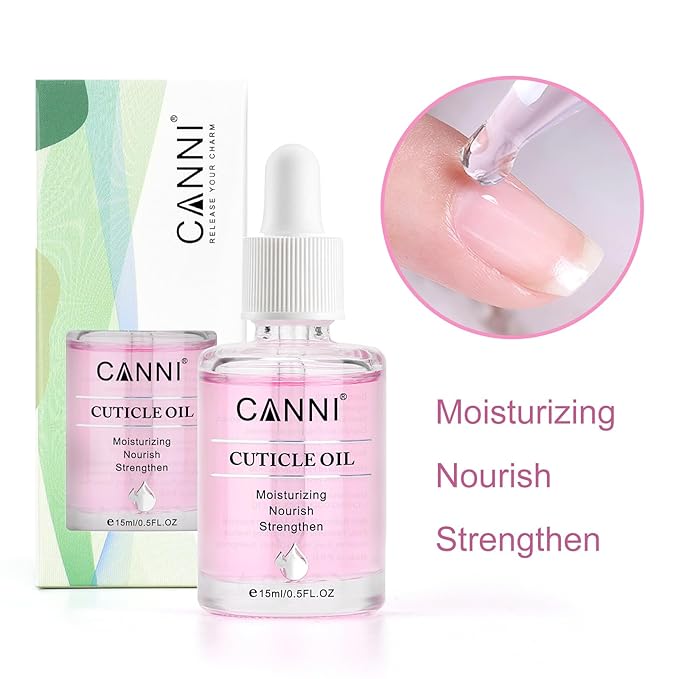 CANNI 15ml Cuticle Oil Nail Oil Cuticle Oil Care for Nail, Moisturizes and Conditions Skin, Stronger Nails Spa and Hand Manicure Essentials for Repaired Thin Nails DIY Home Nail for Women