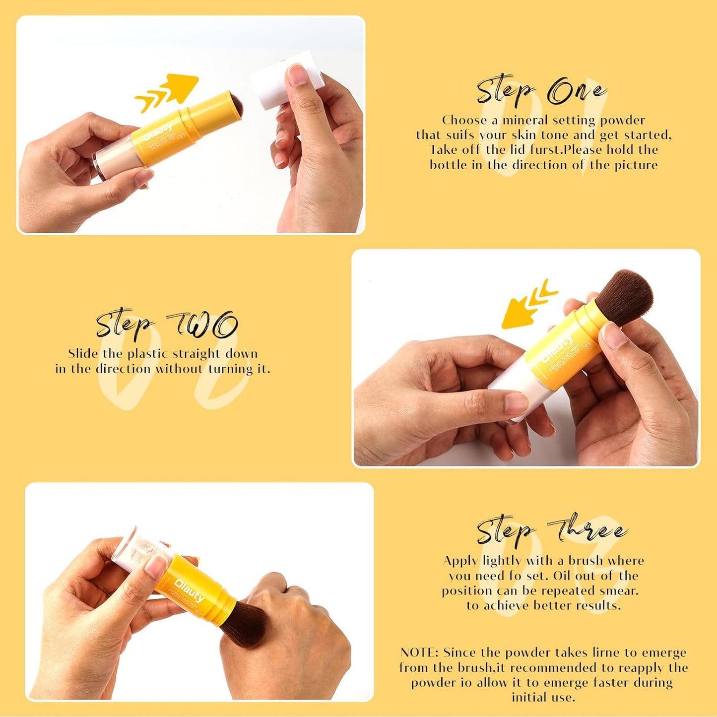 Mineral Sunscreen Setting Powder, Mineral Brush Setting Face Powder Makeup SPF 35 PA Oil Control Natural Matte Finish, Lightweight Breathable Concealer Brush Powder (Translucet, 8g)