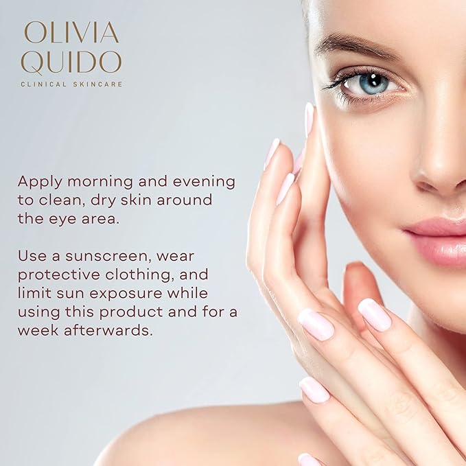 OLIVIA QUIDO Clinical Skin Care Wrinkle Blur (0.46 oz) | Eye Cream For Dark Circles and Puffiness | Anti-Aging Under Eye Cream | Hydrating, Brightening, and Dark Circles Under Eye Treatment for Women