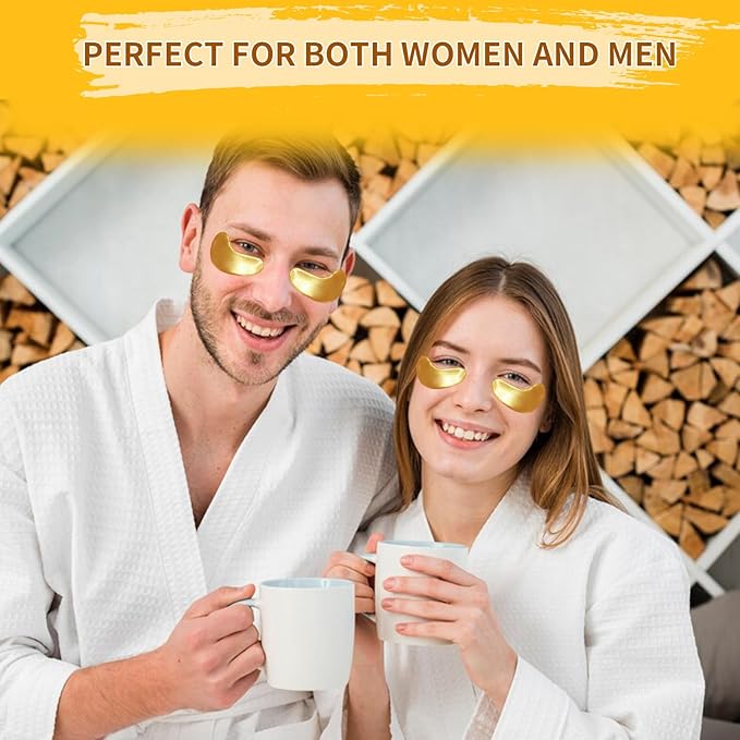 Under Eye Patches For Puffy Eyes 30Pairs, 24K Gold Eye Mask For Dark Circles and Puffiness, Under Eye Mask Patches Skincare, Eye Gel Pads, Eye Patches For Wrinkles, Puffy Eyes Bags Treatment Women Men