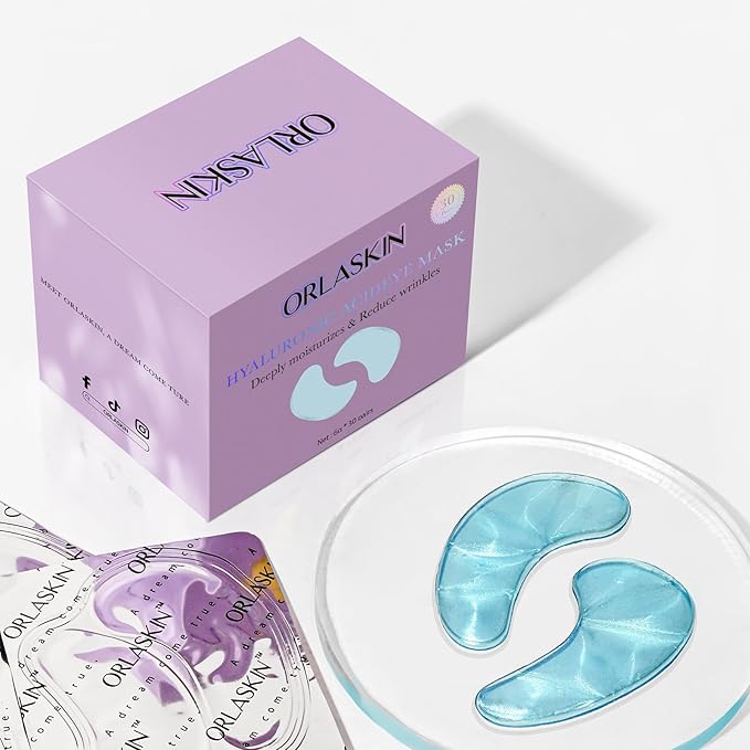 Under Eye Patches,30 Pairs Eye Mask Skin care for Dark Circles, Puffy Eyes, Undereye Bags,Wrinkles,Hyaluronic Acid Eye Treatment Skin Care for Men & Women Gift (Hyaluronic Acid)