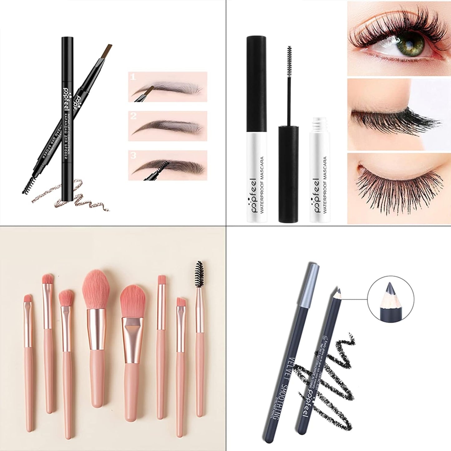 Makeup Kit for Women, Eyeshadow Makeup Gift Set for Teen Girls, Eyebrow Eye Shadow Makeup Kit with 40 Colors Eyeshadow Palette, Mascara, Eyeliner, Eye Brow Pencil, Eye Brush