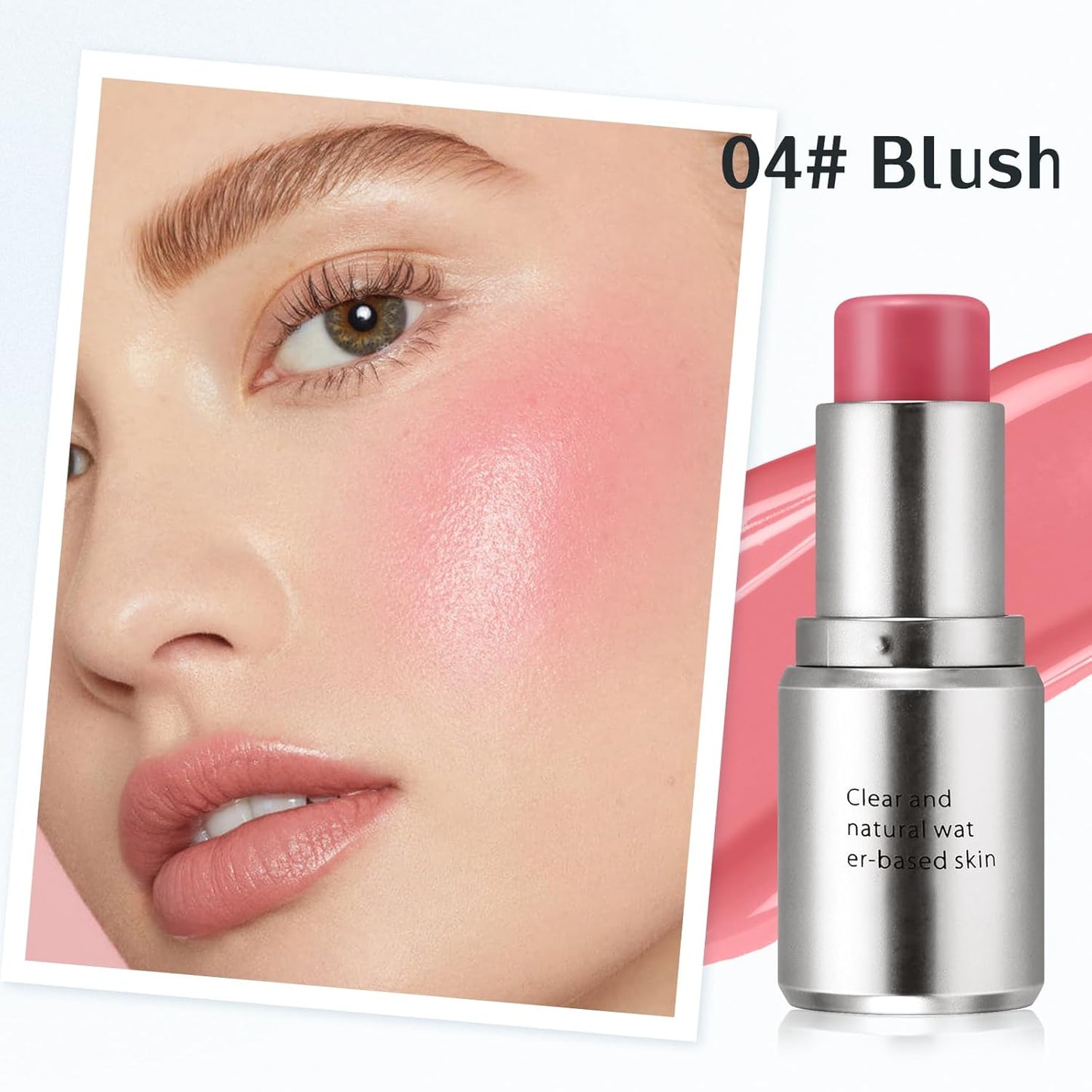 Boobeen Highlighter Makeup Stick, Cream Highlighter & Blush Stick, Face Contouring Illuminator, Natural Translucent Light Moisturizer Dewy Finish