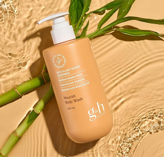 G&h Nourish Body Lotion, 400 ml, with Plant-Based Goodness, Bamboo Complex Water, Ceramide, White Chia Oil