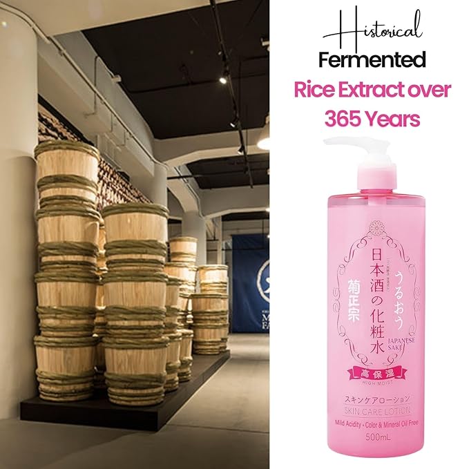 Daily Face Moisturizer for Dry & Sensitive Skin Women & Men, Moisturizing Anti-Aging Facial Toner Lotion, Organic Japanese Fermented Rice, Sake Extract& Amino Acids, 16.9 Fl Oz HIGH MOIST