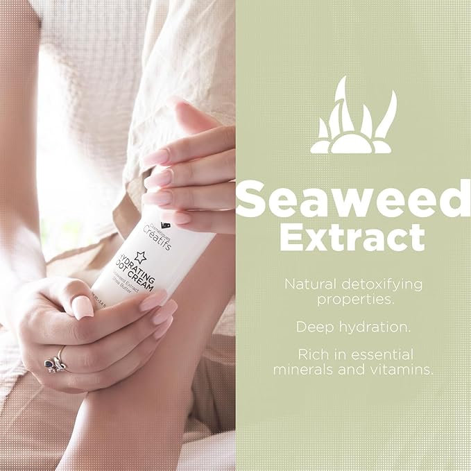 Hydrating Foot Cream for Dry Cracked Heels and Feet, 3.4 fl. oz., Deep Moisturizing Seaweed Extract and Shea Butter, Restores Soft Supple Skin