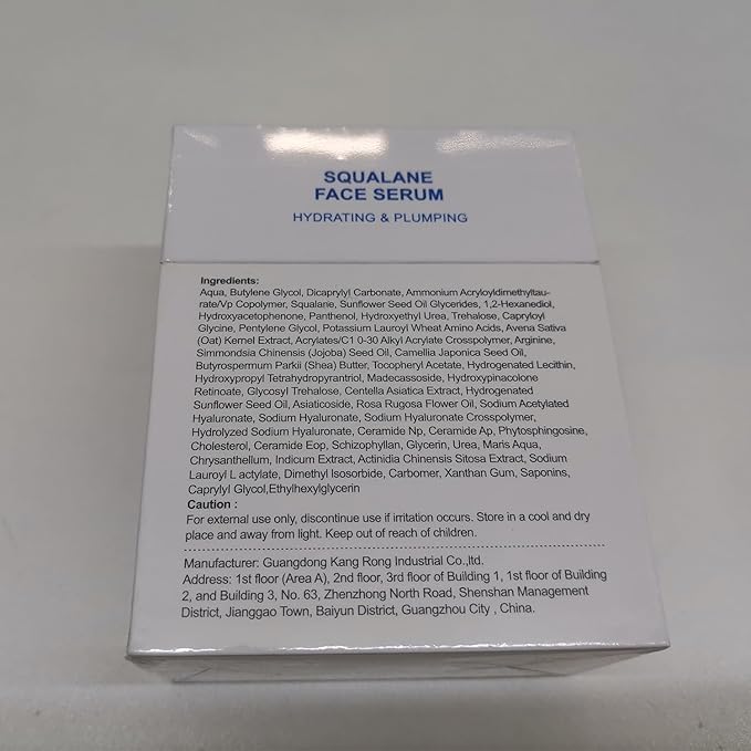 Squalane Serum for Face # 15 Pcs/Box, with Vitamin E, Vitamin B5 and Vitamin A derivative, Moisturizing Serum Soft Ampoules to Smooth Dry and Sensitive Skin