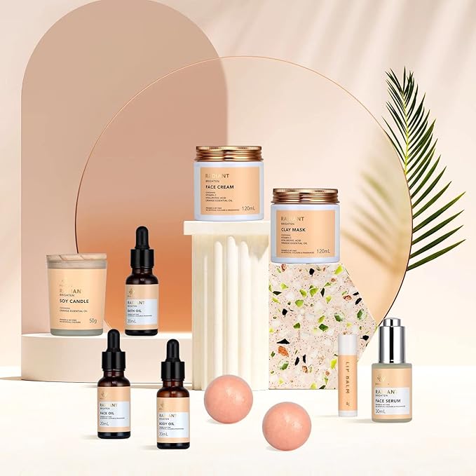 Skin Care Sets & Kits, Spa Gift Baskets for Women, Self Care Gifts for Women 28 Pcs, Enriched Hyaluronic Acid, Vitamin E, Collagen, Retinol