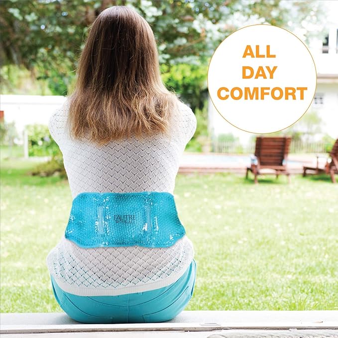 USA Merchant | Hot/Cold Plush Lower Back Gel Bead Wrap | Freeze Therapeutics by L'AUTRE PEAU | Relief for Tension, Injuries, Swelling, Aches, Bruises, Muscle Pain, Stress Relief, Strain & Stiffness