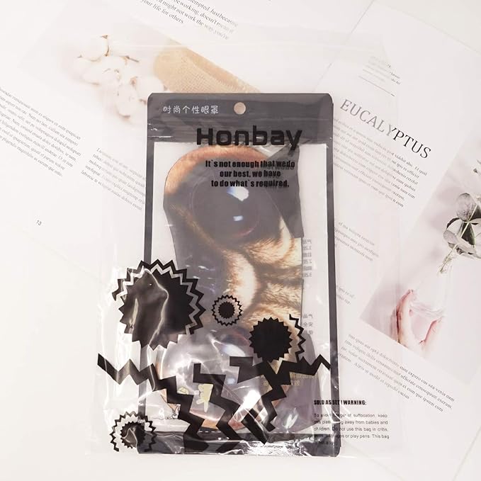 Honbay 3D Funny Eyeshade Sleep Eye Mask with Adjustable Head Strap for Travel, Game, Party, Rest, Sleeping, etc