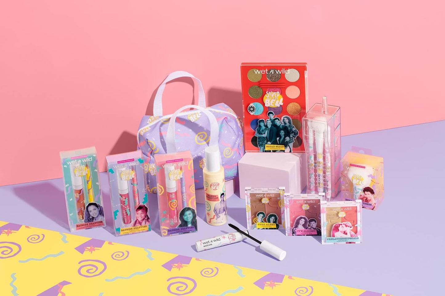 wet n wild Saved By The Bell Full Makeup Collection - Makeup Set with Versatile Brushes, Vibrant Buildable & Blendable Palettes & Lip Tint for Unique Looks, Cruelty-Free & Vegan