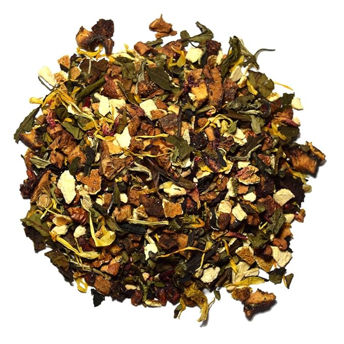 Organic Positively Tea Company, White Mimosa White Tea, Loose Leaf, 16 Ounce