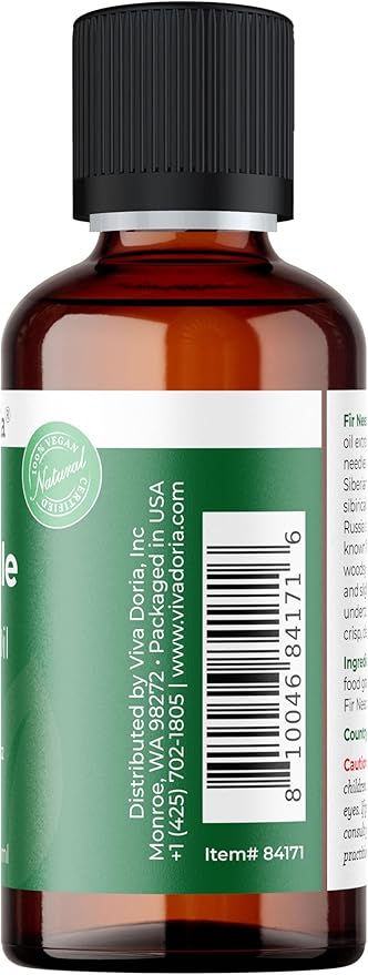 Viva Doria Fir Needle Essential Oil, 100% Pure, Natural Essential Oil, Undiluted, for Aromatherapy | Food Grade, 30 mL (1 Fluid Ounce)