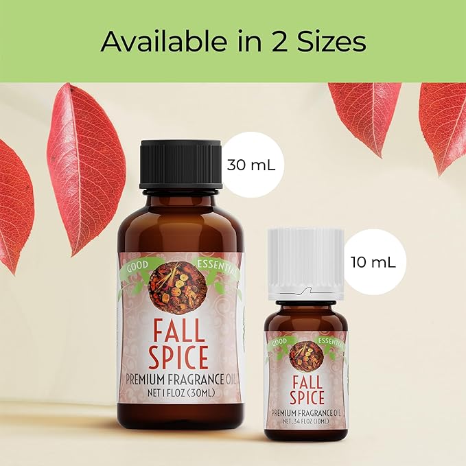 Good Essential Professional Fall Spice Fragrance Oil 30ml (1 fl oz) for Diffuser, Candles, Soaps, Lotions, Perfume - Cozy Scent for Home
