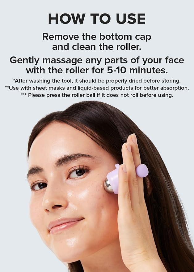 I DEW CARE Facial Tool - Rolling with It | Cooling Stick Skincare Tool, Depuffing Ice Face Roller with Cap, Gift, Reusable and Hygenic, Travel Size, FSC Packaging, Face Massage
