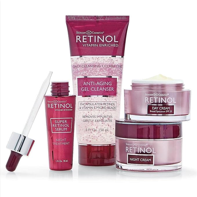Retinol Skincare LdeL Cosmetics Night Cream Vitamins A + C + E Works While You Sleep to Reduce Fine Lines And Other Signs of Aging 1.7 Oz.