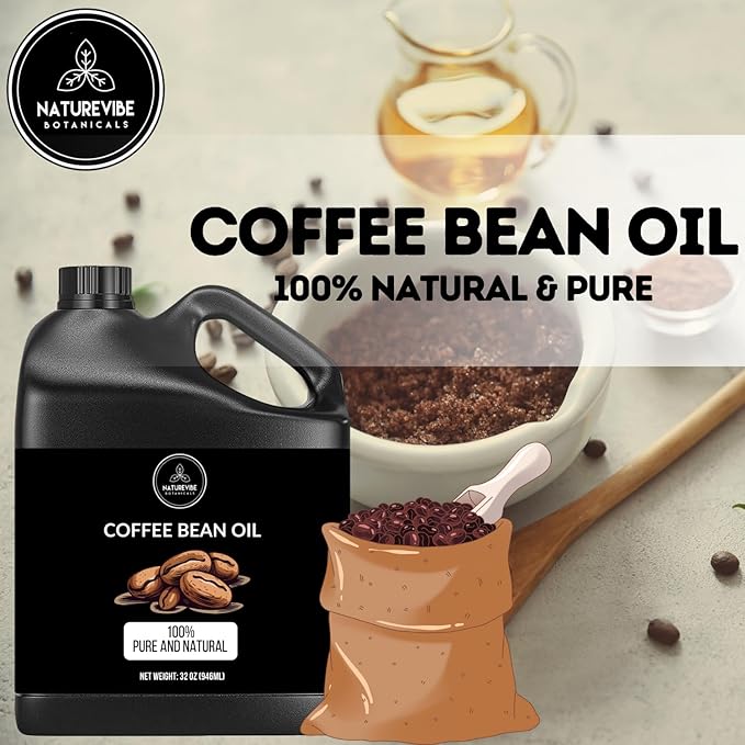 Naturevibe Botanicals Coffee Bean Oil 32oz and Grapeseed Oil 32oz | Oil Combo