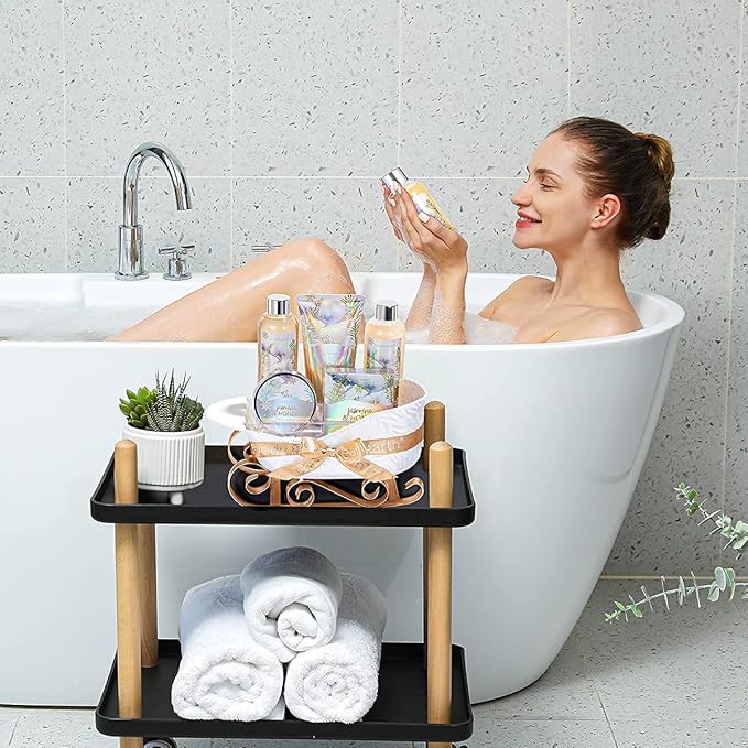 Spa Gift Set for Women, Bath and Body Set with Ocean & Jasmine & Honey Scent, 11 Pcs Gifts for Women,
