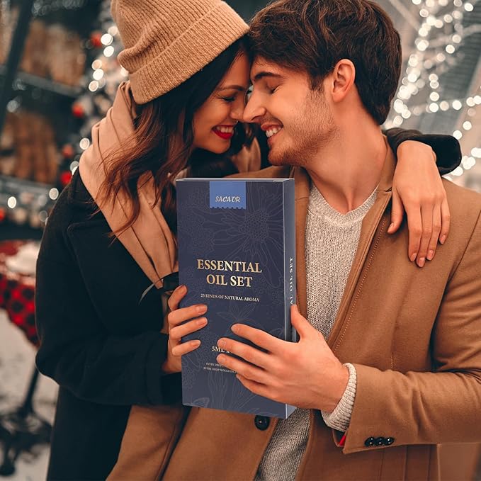 Essential Oil Set - Natural Essential Oils - Essential Oils Gift Set for Diffuser, Home Care, DIY Candle and Soap Making(25 * 5ML)