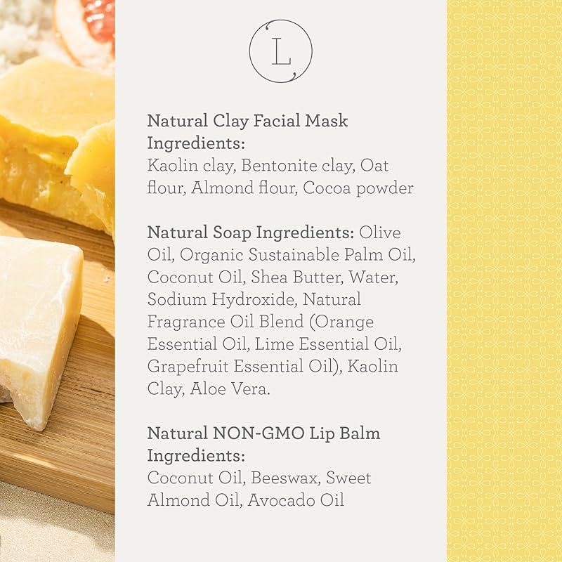 Lizush Luxury Citrus Spa Gift Basket - 15-Piece Handmade Self-Care Set for Relaxation, Perfect Gift for Women, Wife, Mom, or Best Friend - Handmade in the USA