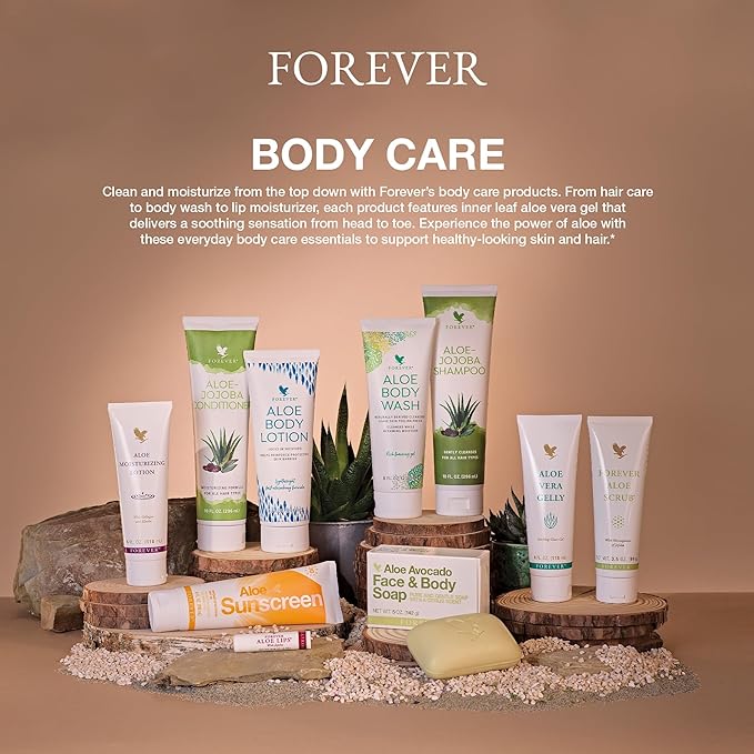 Forever Living - Aloe Moisturizing Lotion Duo - Deep Hydration with Collagen - Silky Smooth Texture - Gluten-Free Hand and Body Formula Pack of 2