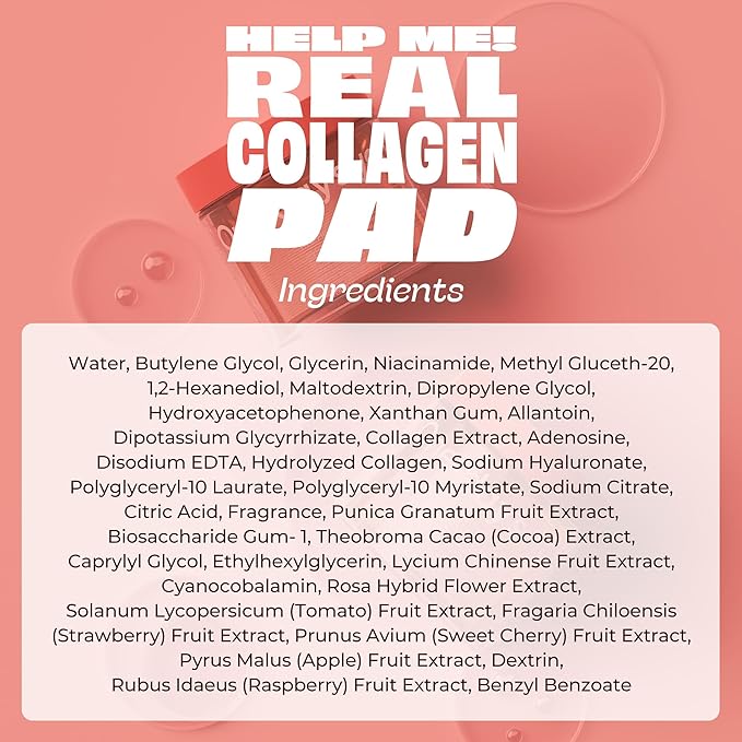 ONE-DAY’S YOU Help Me! Real Collagen Pads | Skin Firming & Moisturizing | Elasticity Care for Daily Use | 70 Pads | Korean Skincare for Firm & Youthful Skin