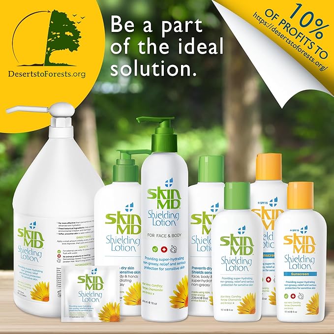 Skin MD Shielding Lotion 4oz. - hydrating, non-greasy, relief & serious protection for sensitive skin