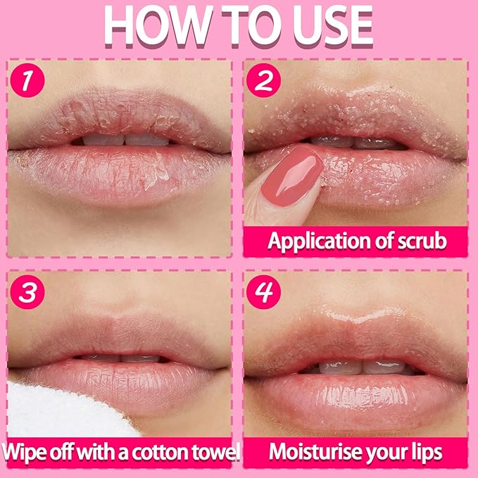 2PCS Lip Scrub Exfoliator,Gentle Lip Scrubber Exfoliator,Lip Exfoliator Scrub for Daily Lip Care,Lip Moisturizer for Nourishing Lip(Peach, Avocado)