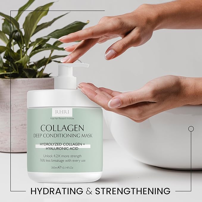 Hair Mask for Dry Damaged Hair and Growth, Deep Conditioner for Dry Damaged Hair, Hair Mask for Bleached Damaged Hair, Deep Conditioning Hair Mask Collagen with Hyaluronic Acid