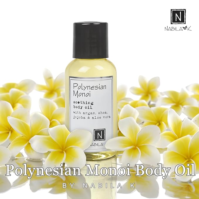 Polynesian Monoi (Monoi de Tahiti Flower Scent) Body Oil, 9 oz Moisturize & Nourish with Argan & Coconut Oil - Vitamin C Enriched - Naturally Derived, Vegan-Friendly