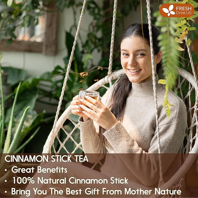 FreshDrinkUS Premium Cinnamon Sticks, 100% Natural & Pure Cinnamon Inner Bark, Strong Aroma, Perfect for Warm Beverages