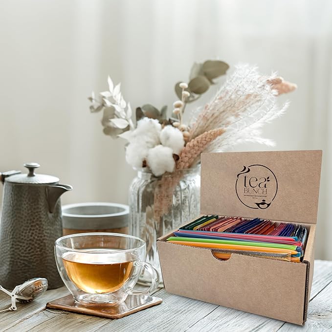 Tea Bunch Twinings 48 Tea Bags Herbal Variety Pack – 8 Herbal Flavors with 20 Honey Sticks, Perfect Tea Gift Set for Any Occasion