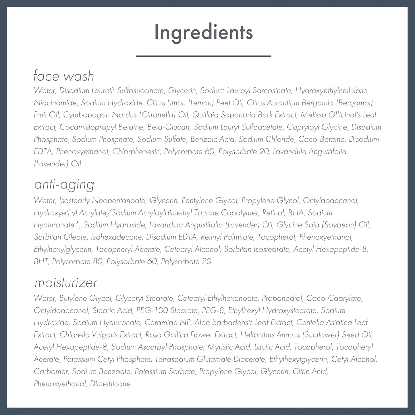 Unisex 3 Step Skin Care Routine including Face Wash, Moisturizer and Night Cream, Skin Care Set for Men and Women, Travel Size