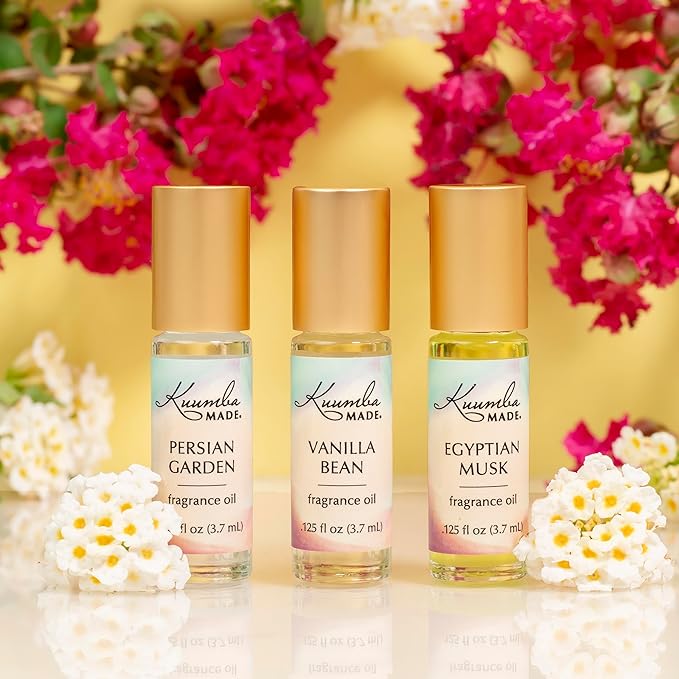 Kuumba Made Vanilla Bean Fragrance Oil Roll-On 0.125 fl oz (3.7ml) | Rollerball Perfume | Alcohol Free