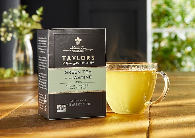 Taylors of Harrogate Green Tea with Jasmine, 50 Teabags (Pack of 6)