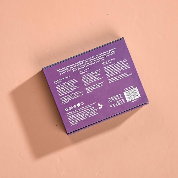 Folkulture Essential Oils for Diffuser Oil | Essential Oils Set of 3 Fragrance Oil Diffuser Oils | Diffuser Oils Scents for Home | Fragrance Oil for Diffuser or Gifts for Moms - Oud Rose & Oud Tabac