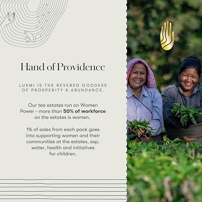 Luxmi Estates Astounding Ashwagandha Root Loose Tea 250g Pack | Certified USDA Organic Herbal Tea For Stress Support | With Turmeric, Ginger, Lemongrass & More | 125 Cups