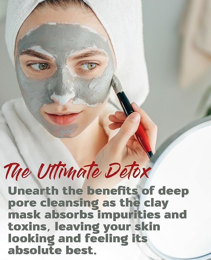 Aztec Secret Essential Indian Clay Mask Kit by Etana – 100% Natural Calcium Bentonite for Deep Pore Cleansing - Facial, Hair & Body Detox Set With Accessories