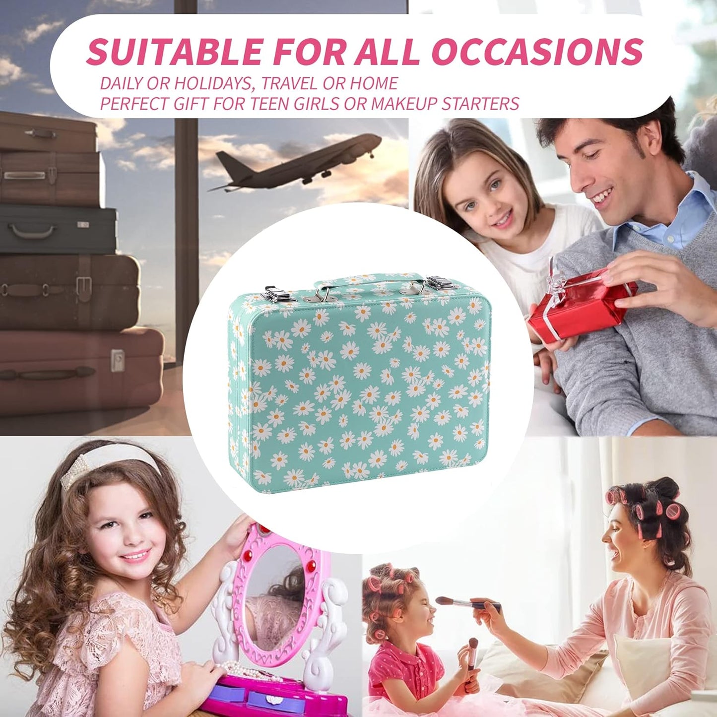 Hot Sugar Makeup Kit for Teenager Girls 10-12, All in One Beginner Makeup Kit for Women Full Kit, Teen makeup kit Cosmetic Gift Set on Birthday Christmas (MINT DAISY)