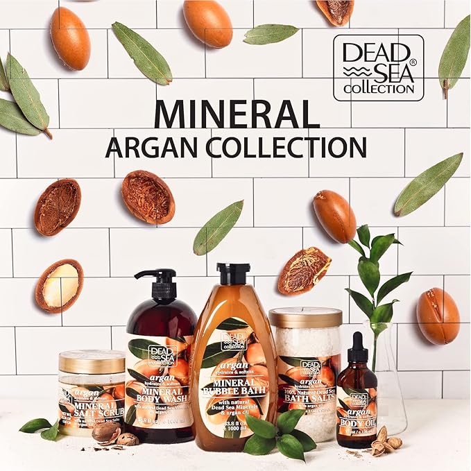 Bundle-Dead Sea Collection Bath Salts Enriched- Argan +Coconut + Himalayan - Natural Salt for Bath -3X Large 34.2 OZ. - Nourishing Essential Body Care for Soothing and Relaxing Your Skin