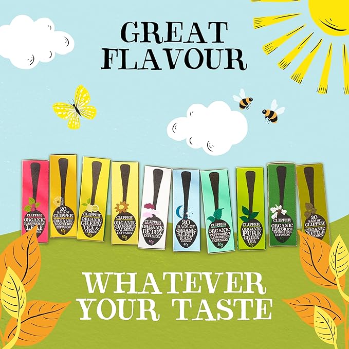 Clipper Tea Lemon & Ginger Teabags – Caffeine Free, USDA Organic, Great Hot or Iced – Aromatic, Natural, Fair & Delicious – 50 Tea Bags