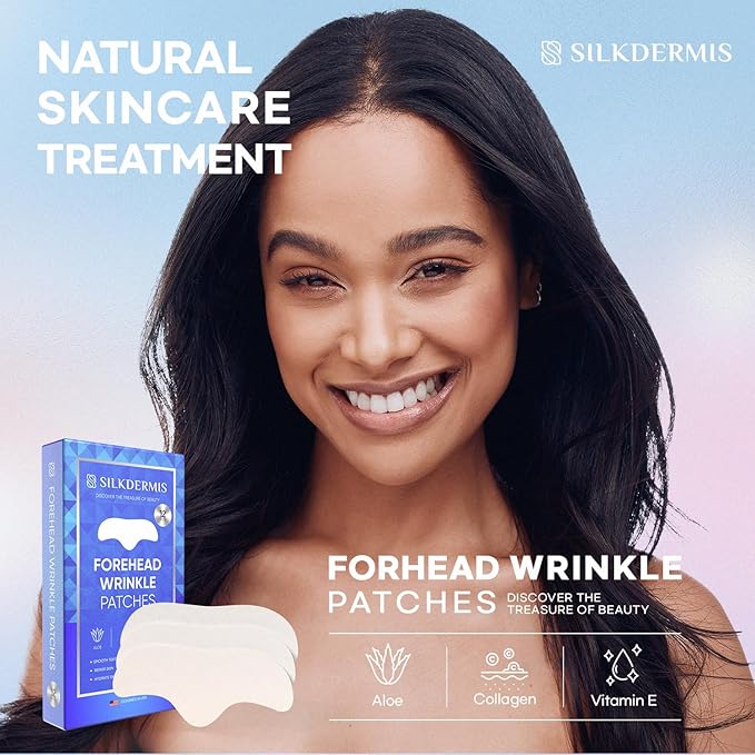 Anti Forehead Wrinkle Patches: Anti Wrinkle Facial Patches overnight- Forehead Wrinkles Treatment 144 pcs (Blue(12pcs))