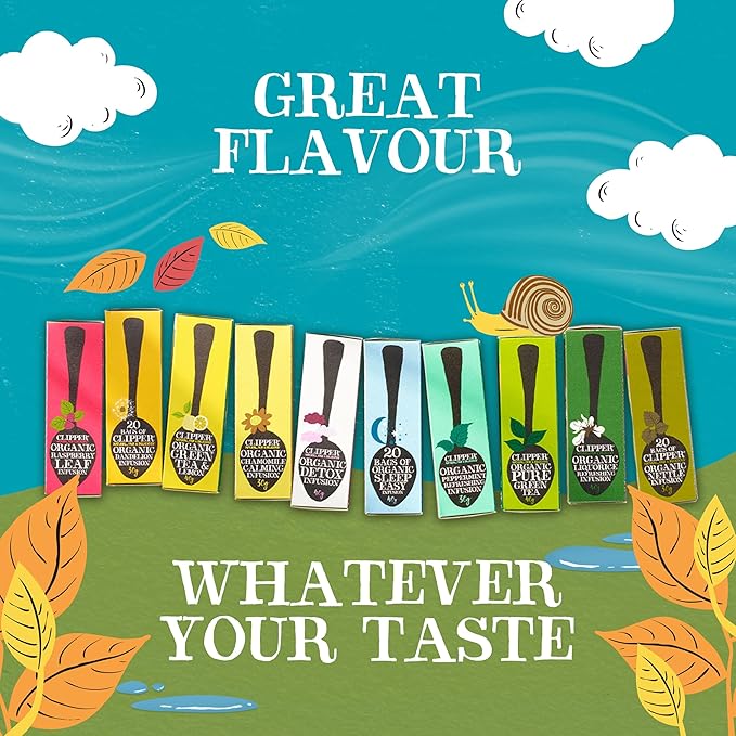 Clipper Tea Strawberry & Elderflower Herbal Tea – Caffeine Free, USDA Organic, Great Hot or Iced – Refreshingly Fruity, Natural, Fair & Delicious – 20 Tea Bags