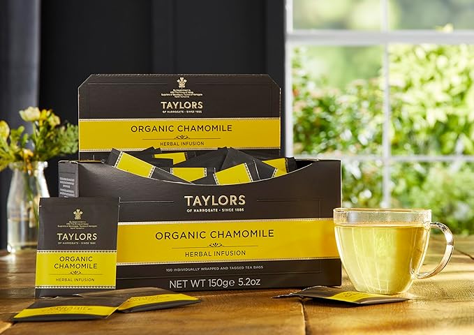 Taylors of Harrogate Organic Chamomile Herbal Tea, 100 Teabags